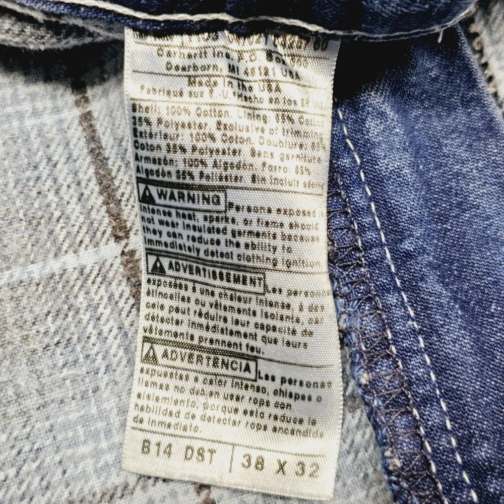 Vtg Carhartt Carpenter Jeans Mens‎ 38x32 Gorpcore USA Made Workwear Utility Y2K